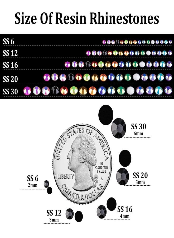 BELLEBOOST 5000pcs 3mm Resin Rhinestones Bulk, Black Flatback Round Jelly Rhinestones Bedazzling Non Hotfix Crystal Gems Large Quantity Wholesale for DIY Crafts Clothes Bottles Tumblers Face Makeup Manicure - Image 3